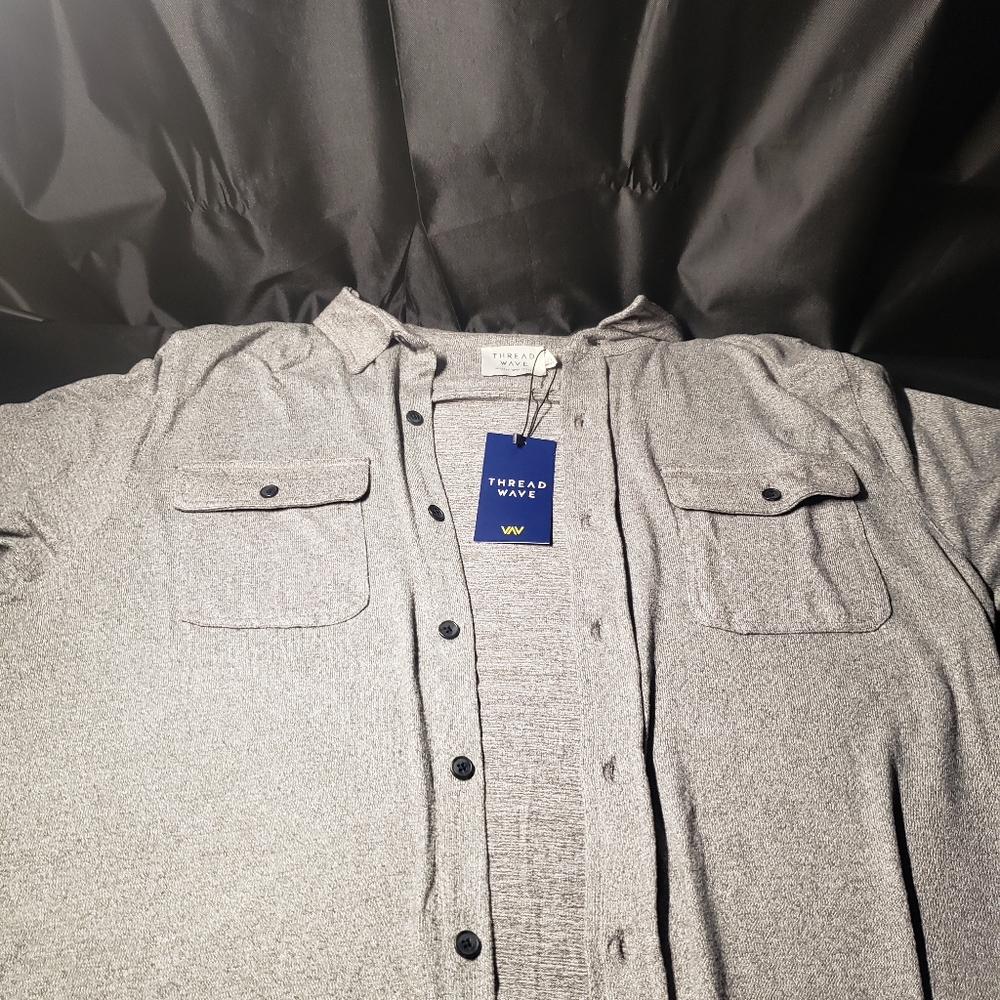 Thread Wave Grey Cardigan Mens Large
